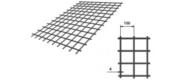 Сетка сварная (дорожная) 100х100х4мм 1,5х2м купить с доставкой в Оболенске