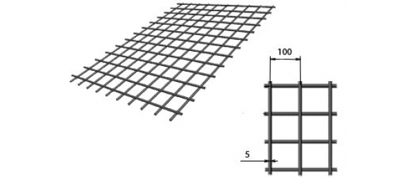 Сетка сварная (дорожная) 100х100х5мм 1,5х2м купить с доставкой в Оболенске